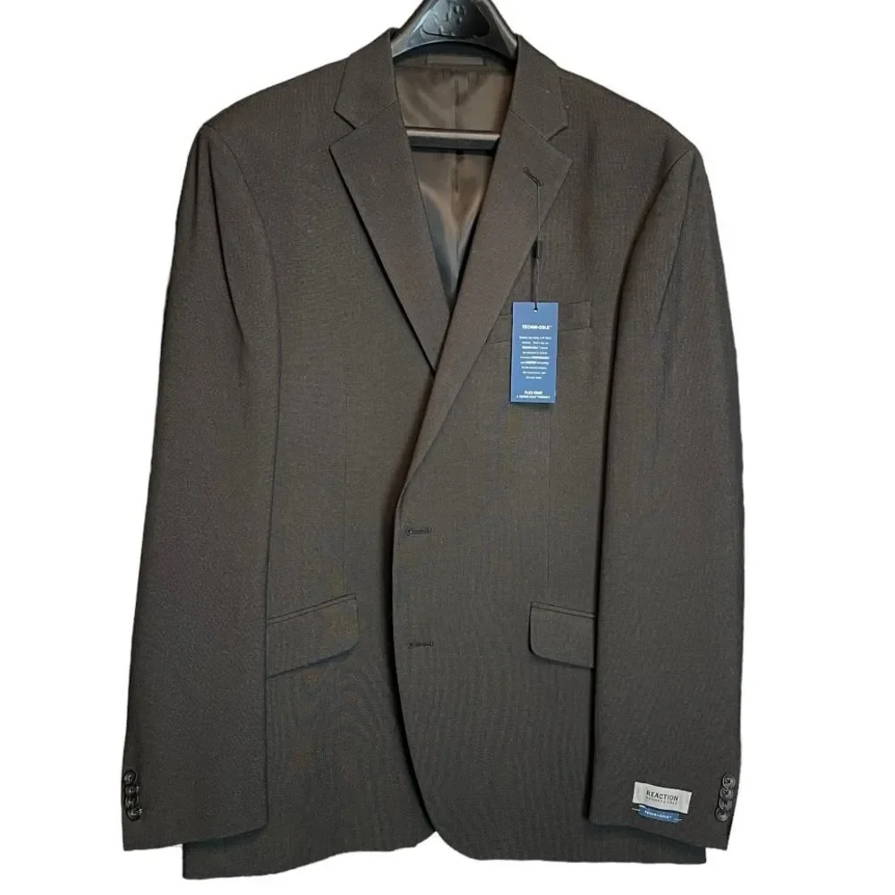 Kenneth Cole Sports Coat 2 Button Charcoal Size 46L
